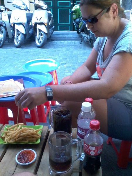 lunch. French fries and fried cheese sticks!