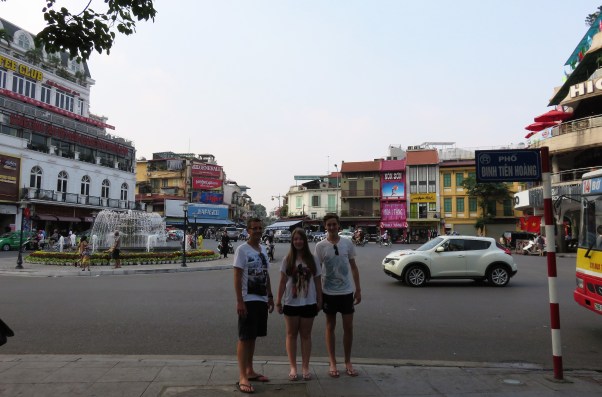 roundabout at Hoan Kiem Lake